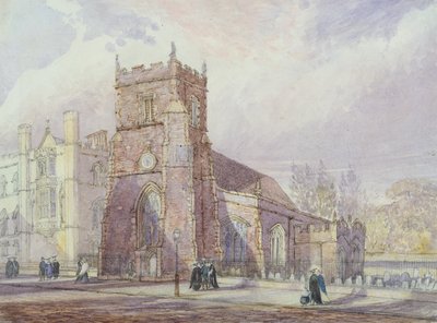 كلية سانت بوتولف وكامبريدج وكريستي (مرحاض وقلم وحبر وجرافيت على ورق) بواسطة جوزيف موراي إينس